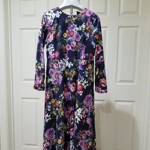 Annah Hariri Purple Floral Maxi Dress- L